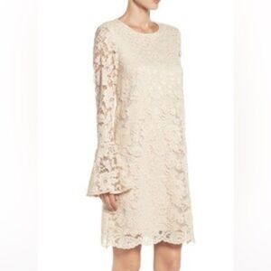 Betsey Johnson Bell Sleeve Lace Shift Dress